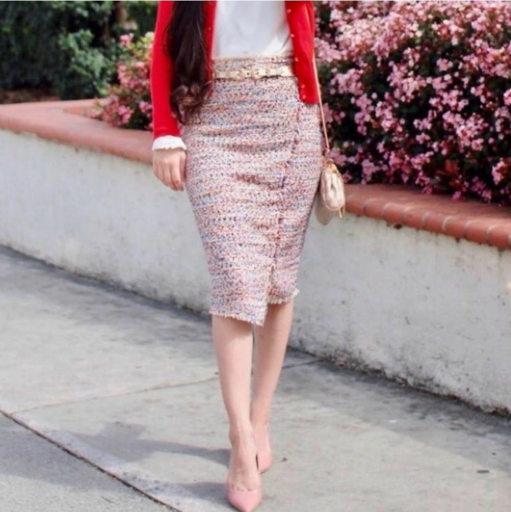 H&M Multicolor Tweed  Skirt
